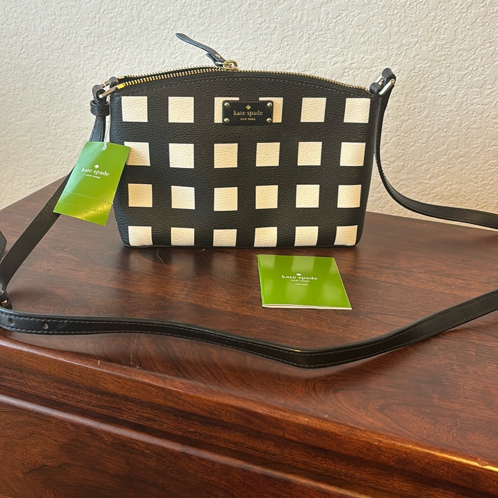 Kate Spade Millie Grove Street Pop Art Check Crossbody Bag NWT